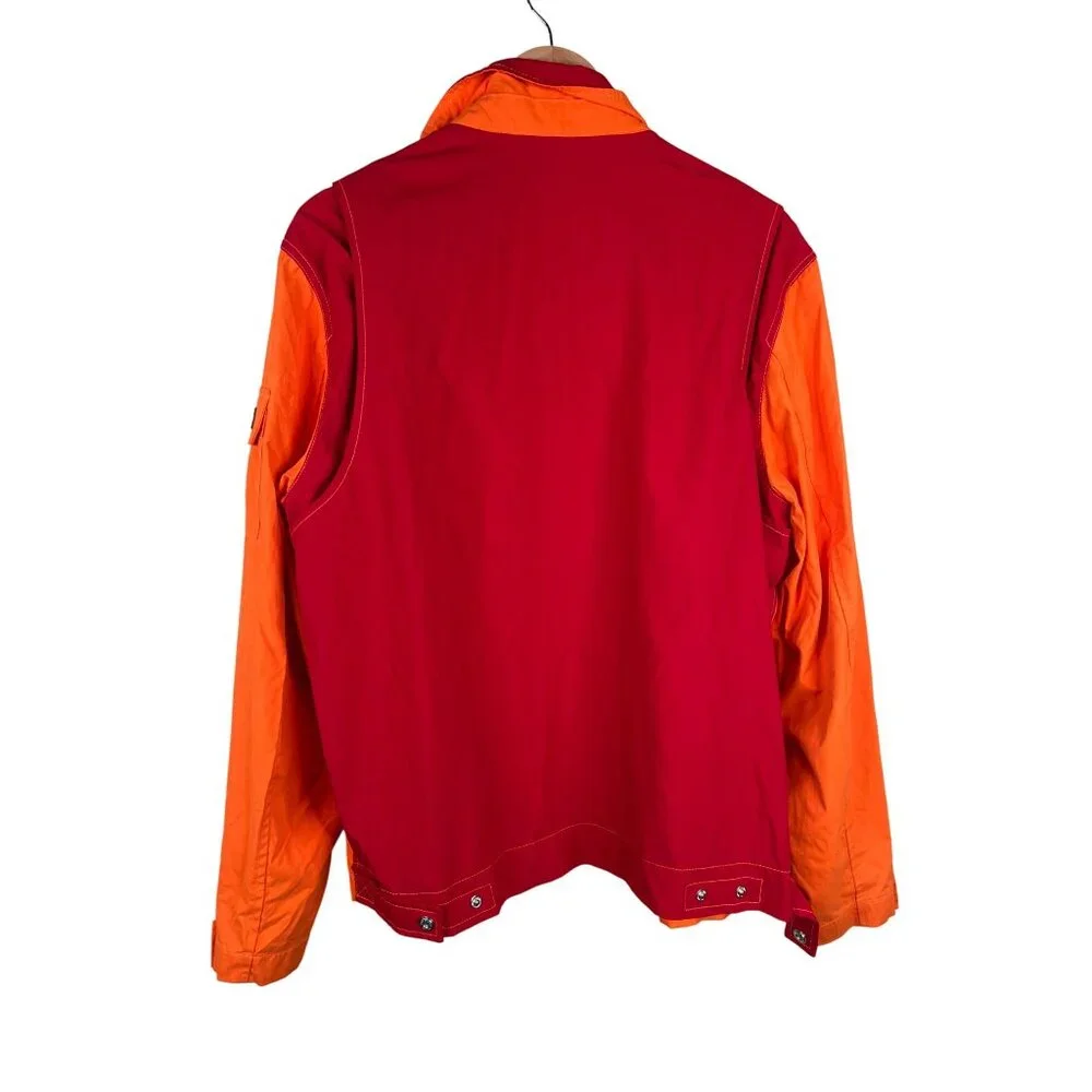 Tommy Hilfiger Mens Orange & Red Nylon Jacket M Y2K Vintage‎